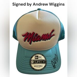 AUTHENTIC SIGNED! Andrew Wiggins #22  NBA Miami Heat Cap  - BRAND NEW